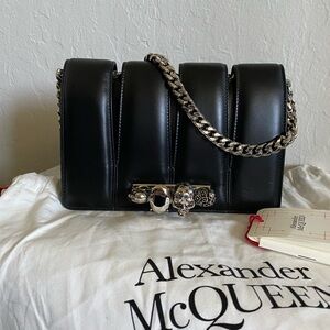 Alexander McQueen black slash bag